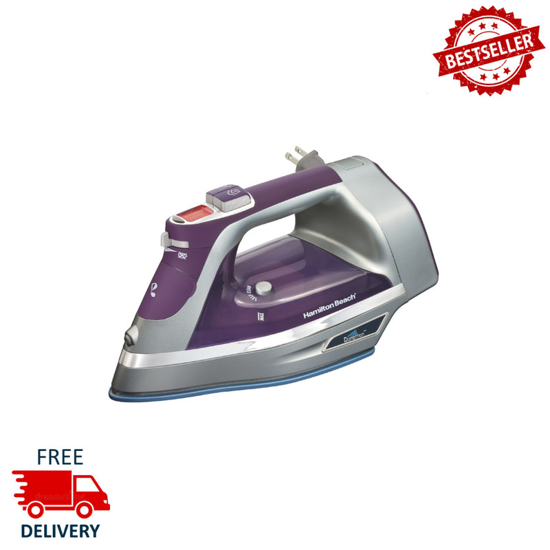 Hamilton Beach Durathon Digital Steam Iron Retractable Cord Silver 1700W, 19902F