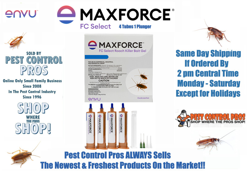 4 Tubes ENVU Maxforce FC SELECT Cockroach German Roach Control Bait Gel