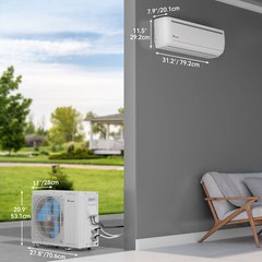 12000 BTU Mini Split Air Conditioner Heat Pump System Wifi Enabled 20 SEER2 115V