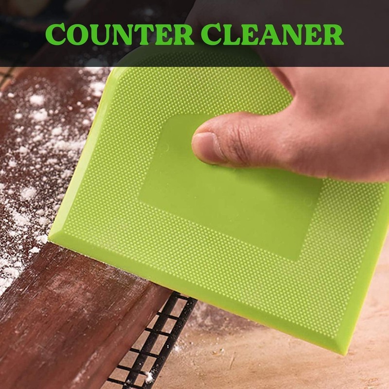Dough Cutter Dual Sided Flexible Plastic Bowl Scraper for Bread Pizza Pastry gallery