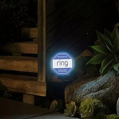 RING Solar Yard Sign Lights Up Authentic Security Surveillance – New/Sealed