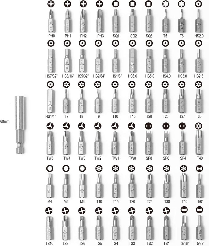 Lightweight and Durable 61-Piece S2 Steel Security Bit Set - Ideal for All Tasks gallery