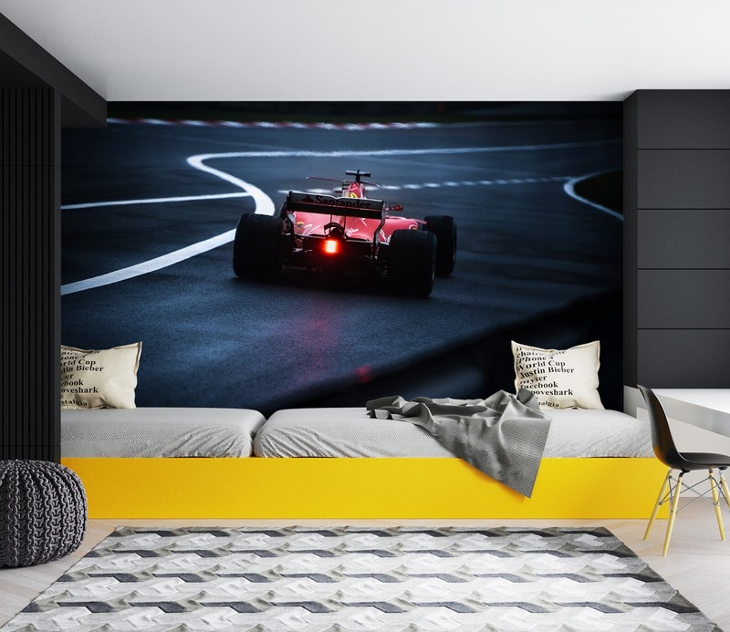 3D Race Track ZHUA2535 Wallpaper Wall Murals Removable Self-adhesive Ann
