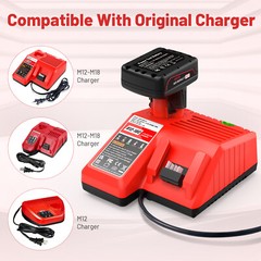 2 Packs For Milwaukee 48-11-2460 for M12 12V LITHIUM Extended Capacity Battery