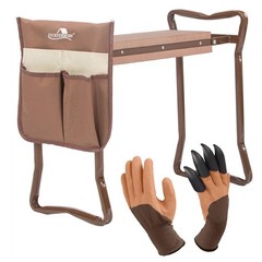 VILOBOS Foldable Garden Kneeler Heavy Duty EVA Pad Soft Seat Stool Bench + Glove