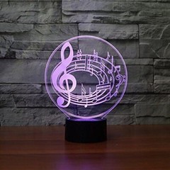 1 PCS 3D LED Night Light Musical Notes led Touch Table Desk Lamp KID Gift USB