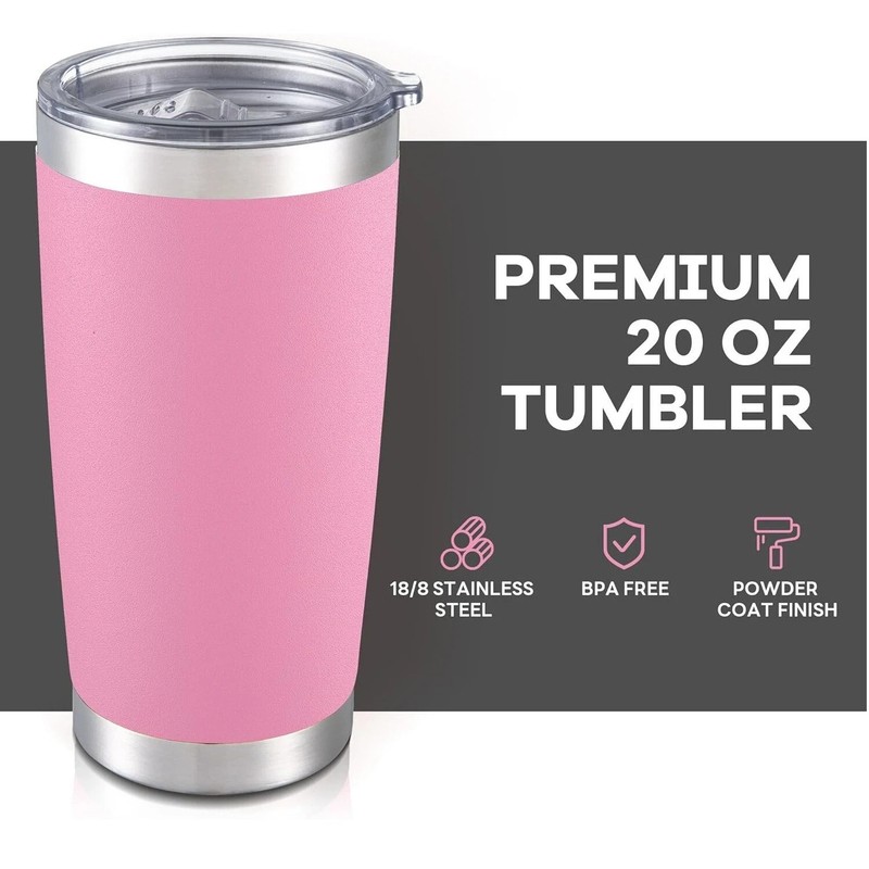 Girly Music Note Tumbler – Personalized 20oz Pink Musician Gift Mug for Her gallery