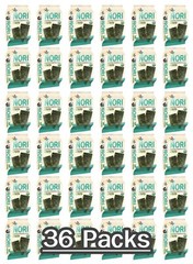 36 Packs Organic Kimnori Seasoned Roasted Seaweed Snacks – Sea Salt Kim Nori