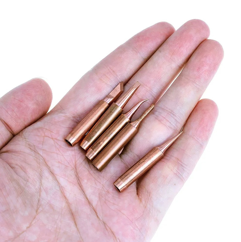 5PCS 900M-T Copper Soldering Iron Tips Lead-Free BGA Welding Tool Set - NEW gallery