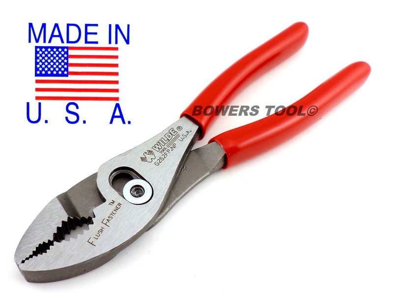 Wilde Tool 6-1/2 ” Combination Slip Joint Pliers Flush Fastener Heat Treated
