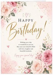 Happy Birthday For Someone Special Happiness 4×6 Greeting Card