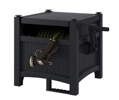 100FT Hose Hideaway Durable Resin Hose Reel Storage, Lightweight, Easy Set up