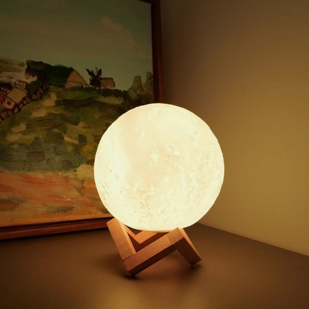 3D Printing Moon Lamp 1W USB LED Night Light Moonlight Changing Remote