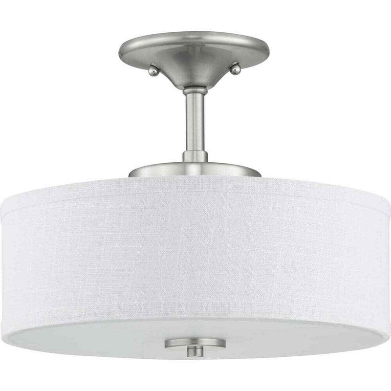 Progress Lighting Inspire Collection Brushed Nickel Integrated LED Semi-Flush
