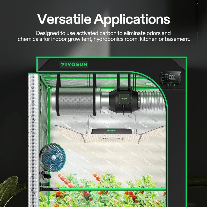 Air Carbon Filter 4", Australian Charcoal, Odor Control, Hydroponics, Grow Tent gallery