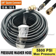 50FT 5800PSI Replacement High Pressure Power Washer Hose -3/8″ Quick Connect