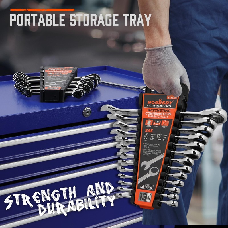 26-Piece Ratcheting Wrench Set | Metric and SAE | Ratchet Combination Wrenche... gallery