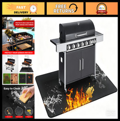 Large 65×48 Grill Mat – Fireproof, Waterproof BBQ Pad for Deck & Patio Use