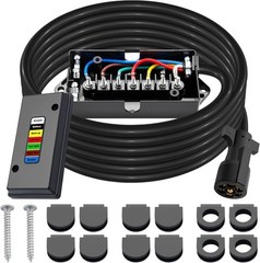 CheeMuii 15 FT Trailer Wiring Harness Kit Heavy Duty 7 Way Cord 15 ft