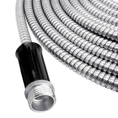25/50/75/100FT Stainless Steel Metal Garden Water Hose Pipe Flexible Lightweight
