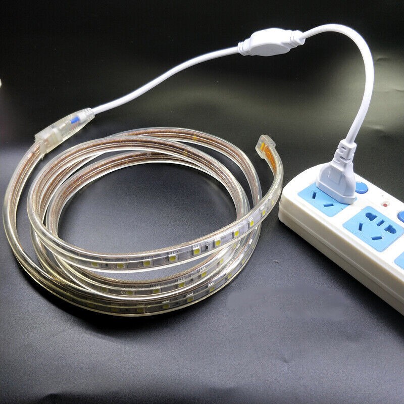 328FT 110V 5050 LED Strip Light Outdoor Boat Tube Waterproof Rope US Plug Kit gallery