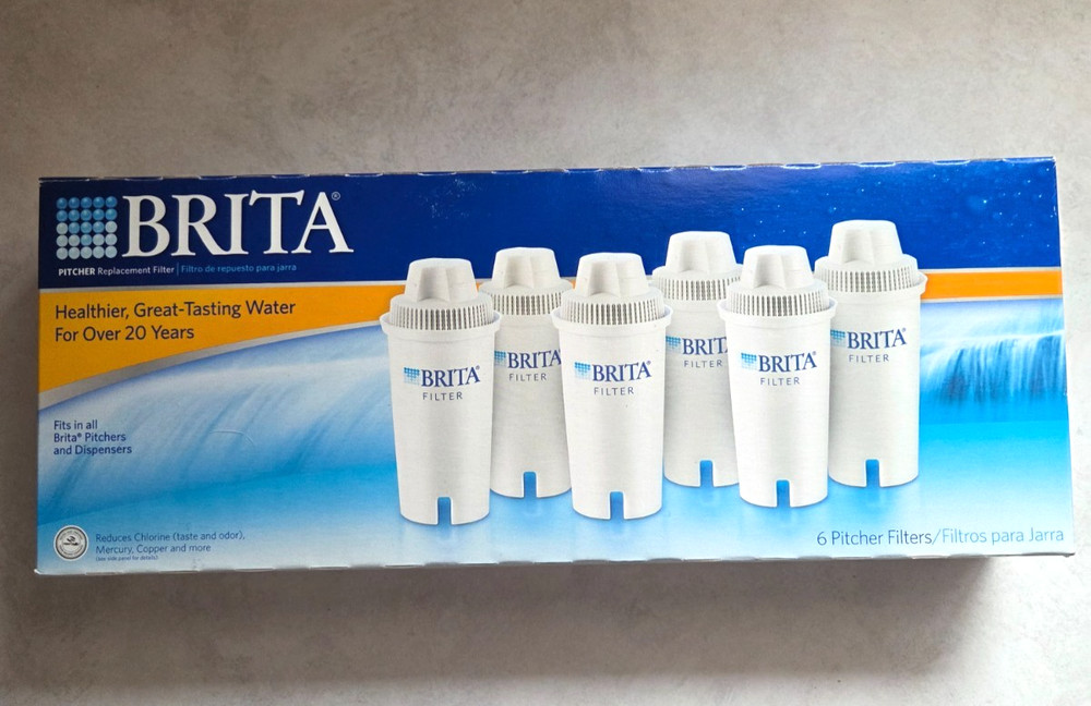 Genuine Brita Standard Replacement Water Filters 6 Pack Pitcher New Sealed