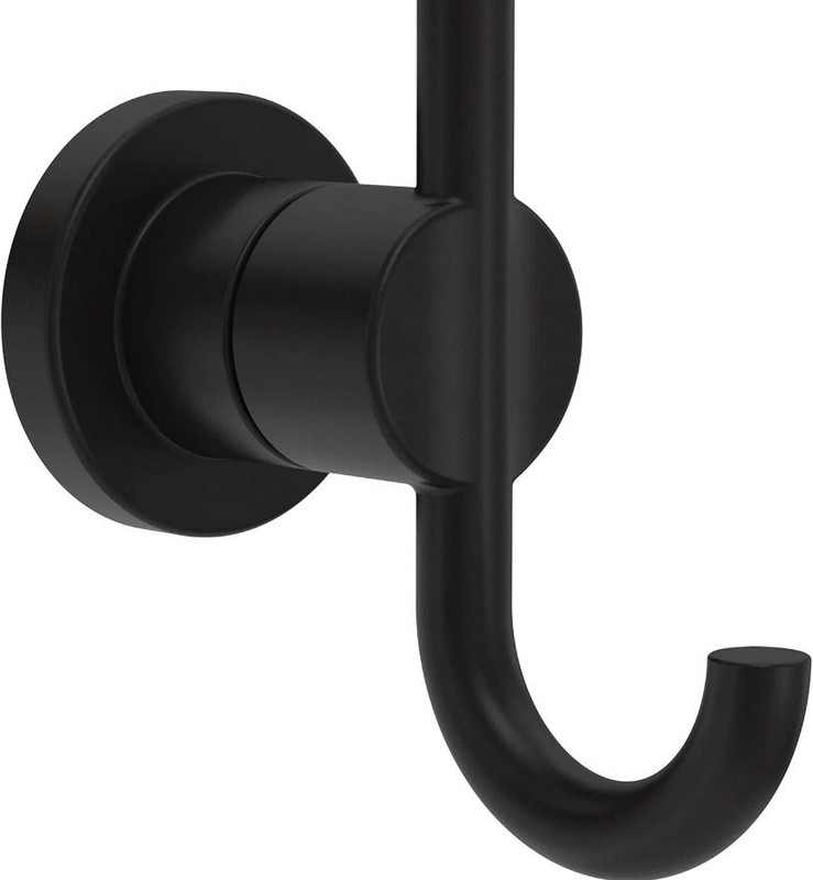 Nicoli Towel Hooks Matte Black, Double, Wall Mounted for Robes NIC35-MB – Open