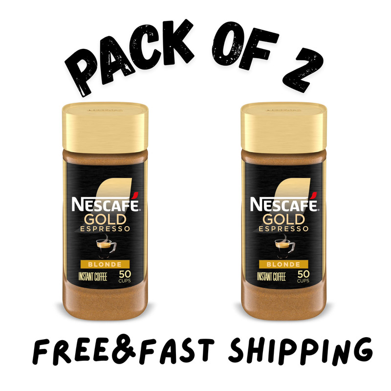 (PACK 2) Nescafé Gold Espresso Blonde, Instant Coffee, 3.5 oz