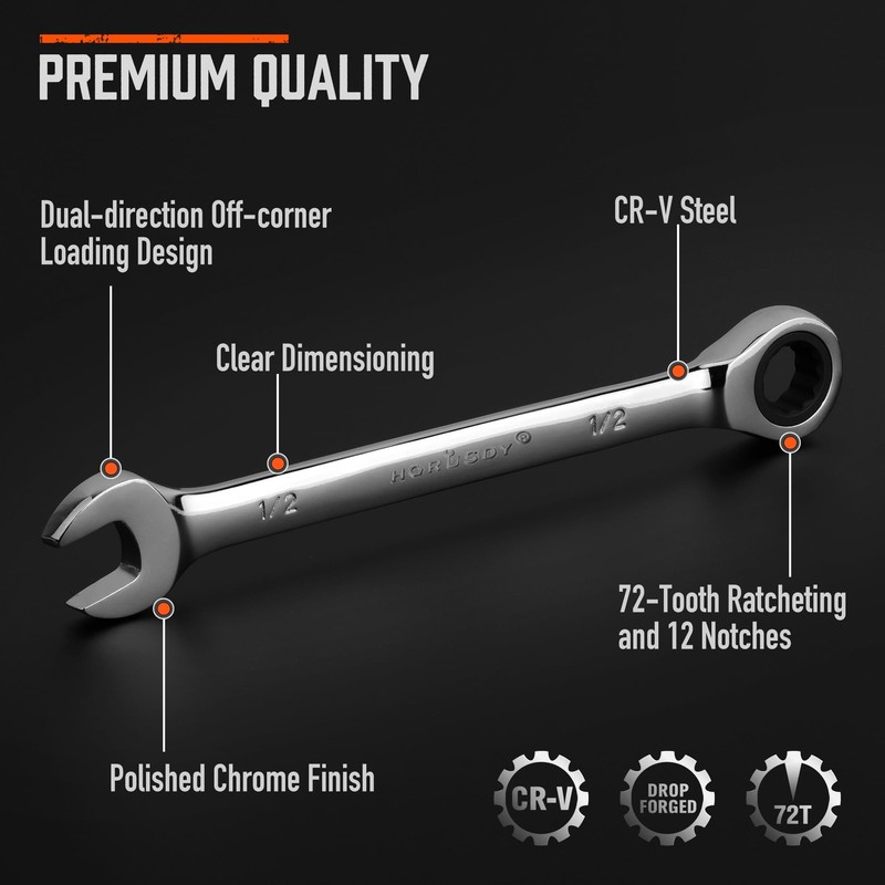 26-Piece Ratcheting Wrench Set | Metric and SAE | Ratchet Combination Wrenche... gallery