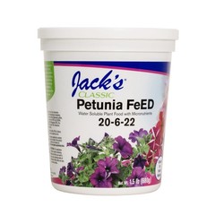 Jack’s Classic 20-6-22 Petunia FeED Water-Soluble Fertilizer – 1.5lbs
