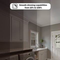 LED Ceiling Light 4000K Flush Mount Fixture Dimmable Double Ring 10″/12″/14″