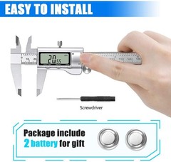 Digital Caliper Measuring Tool, Stainless Steel Vernier Caliper Digital Micromet