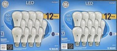 24 Bulbs GE Daylight Led Light 10W Replacement 60W General Purpose Dimmable A19
