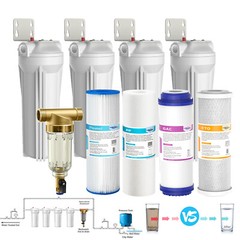 SimPure 10 Inch Whole House Water Filter Housing 10″ x2.5″ Cartridge Filtration