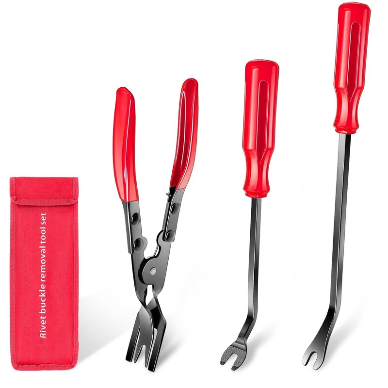 3Pcs Clip Remover Tool Auto Trim Fastener Removal Pliers Set Door Panel