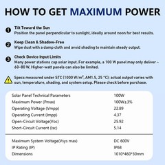 AeternaSol 200W 400W 1000W Solar Panel 100W Mono N-Type Charger RV Home Off-Grid