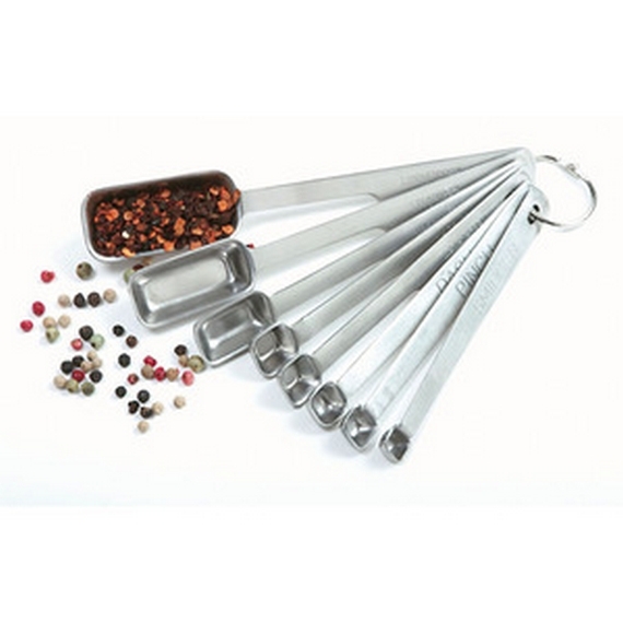 NSF Bakers Narrow Measuring Spoons Set of 8 Quality 18/10 Stainless Steel Norpro