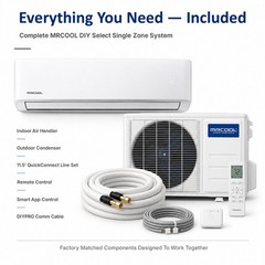 MRCOOL DIY Select 12K Mini Split AC Ductless Heat Pump System 115V WiFi
