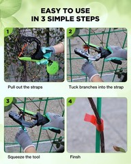 WORKPRO Plant Tying Machine Lightweight Tape Gun for Tying Vines & Support Plant