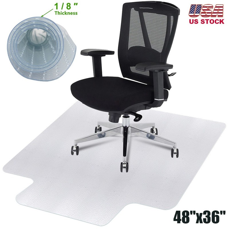 Office Chair Mat for Carpet 48″x36″ Transparent Computer Desk Chair Mat with Lip