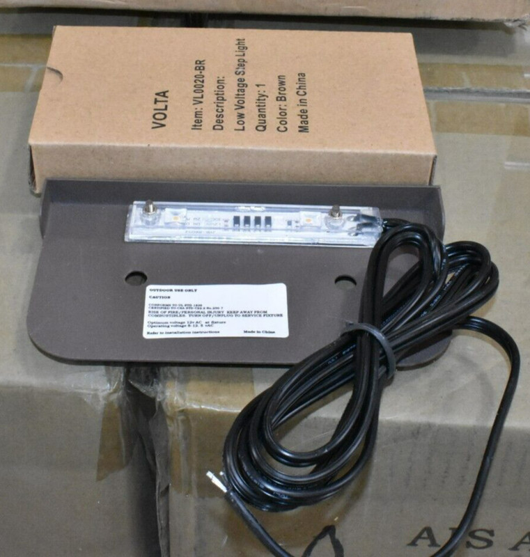 Case of 50 AIS Volta 6″ LED Retaining Wall/Step Light Brown 2W 12V Hardwired