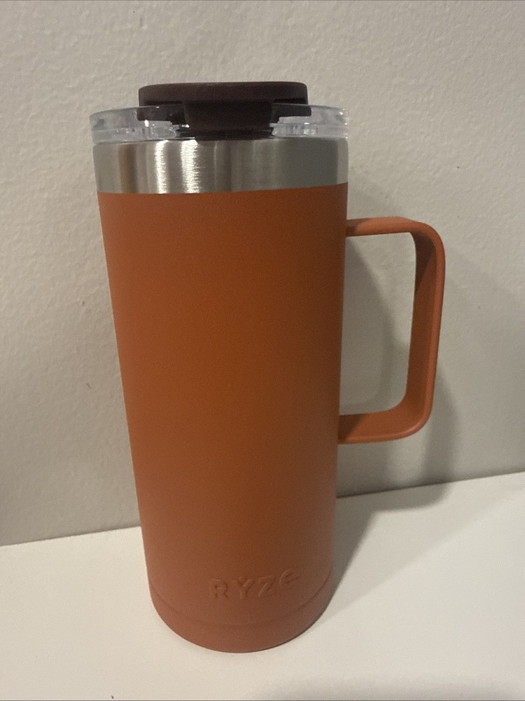 RYZE MUSHROOM COFFEE TUMBLER STAINLESS STEEL DOUBLE WALL – 16 OZ – NEW- Other