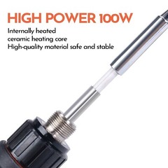 100W Electric Soldering Iron Tool Kit Solder Wire Tips Desoldering Pump Tweezers