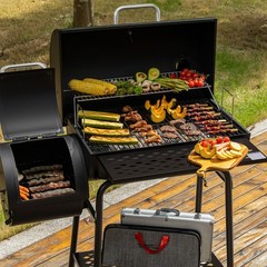 Royal Gourmet Charcoal Grill with Offset Smoker & Heavy-duty BBQ Cover