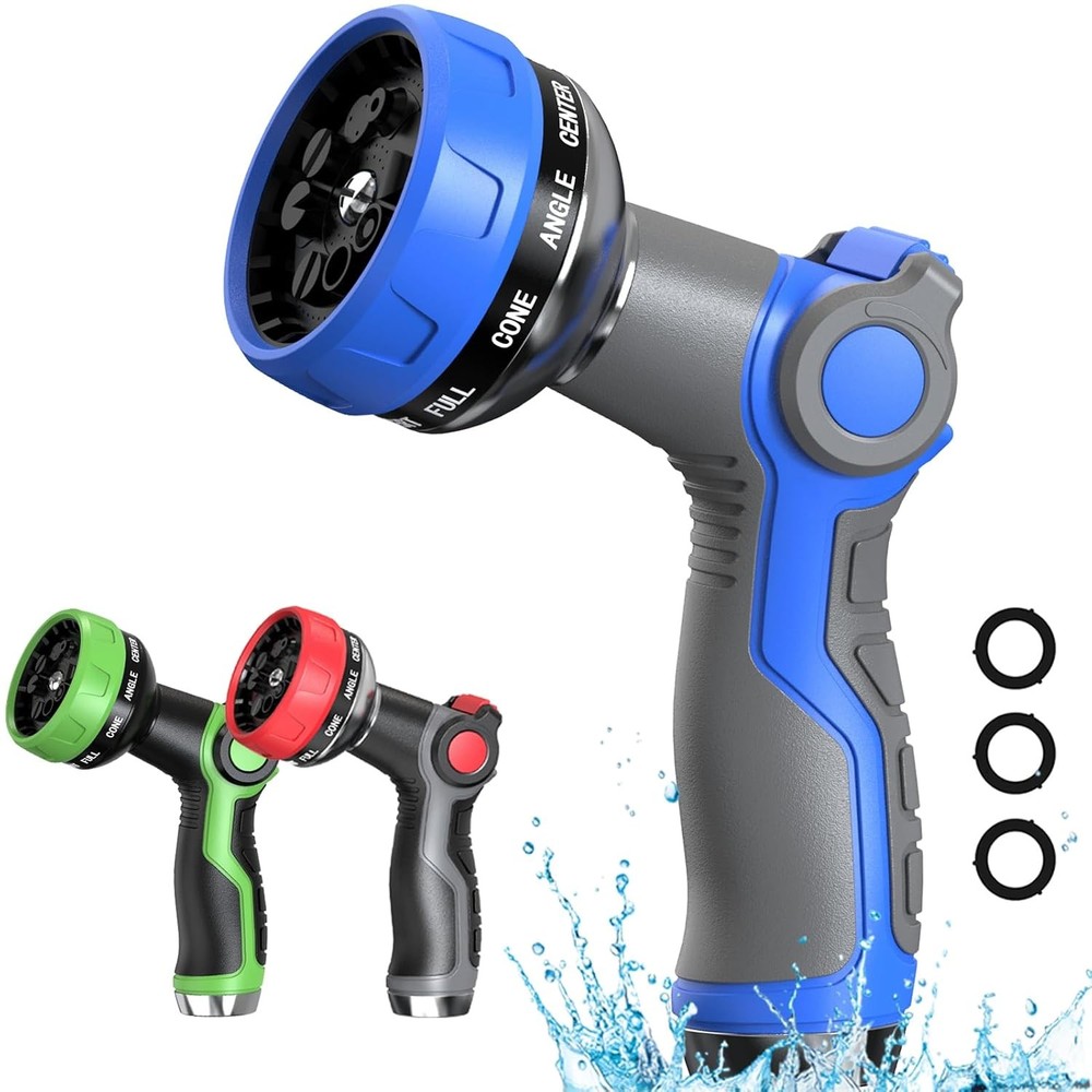 Hose Nozzle 10 Adjustable Patterns Garden Hose Nozzle Premium High Pressure Wate