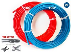EFIELD 2 Rolls 1/2″ x100ft (200ft) PEX-B Pipe/Tubing Red &Blue With Pipe Cutter