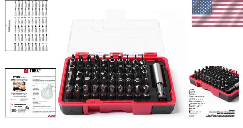 Lightweight and Durable 61-Piece S2 Steel Security Bit Set - Ideal for All Tasks gallery