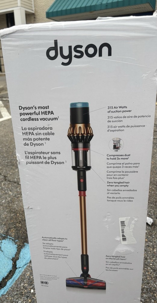 Dyson V16 Piston Animal Cordless Stick Vacuum, Bagless HEPA, 70 Min, Gold/Black