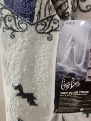 TIM BURTONS CORPSE BRIDE SUPER SOFT PLUSH THROW NWT 50IN X 70IN 100% POLYESTER