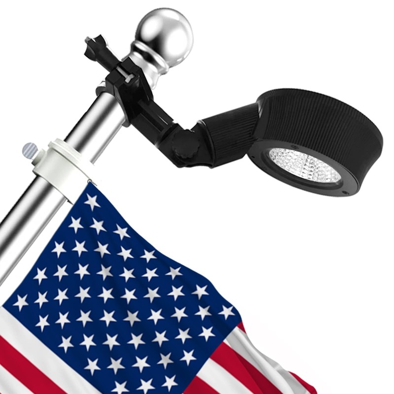 Solar Flag Pole Light, Bright White 6000k Flagpole Light Upgrade Solar Powere…